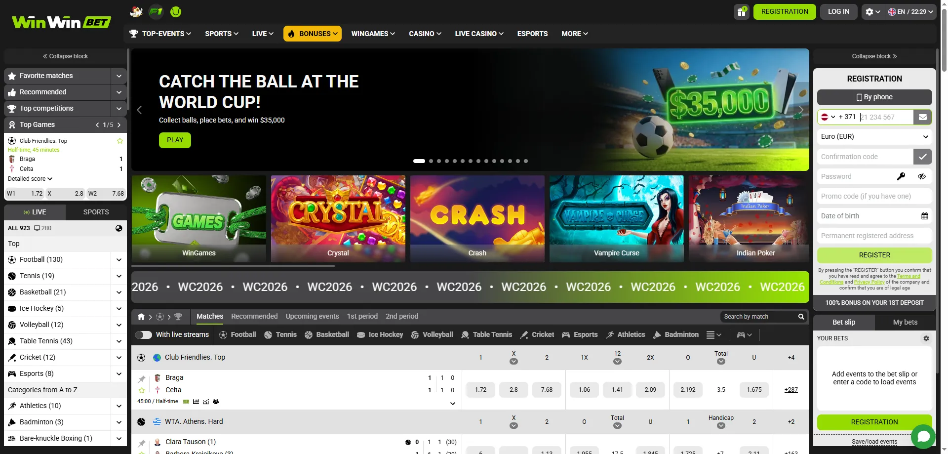 WinWin Bet Sénégal aperçu général de la plateforme de paris en ligne